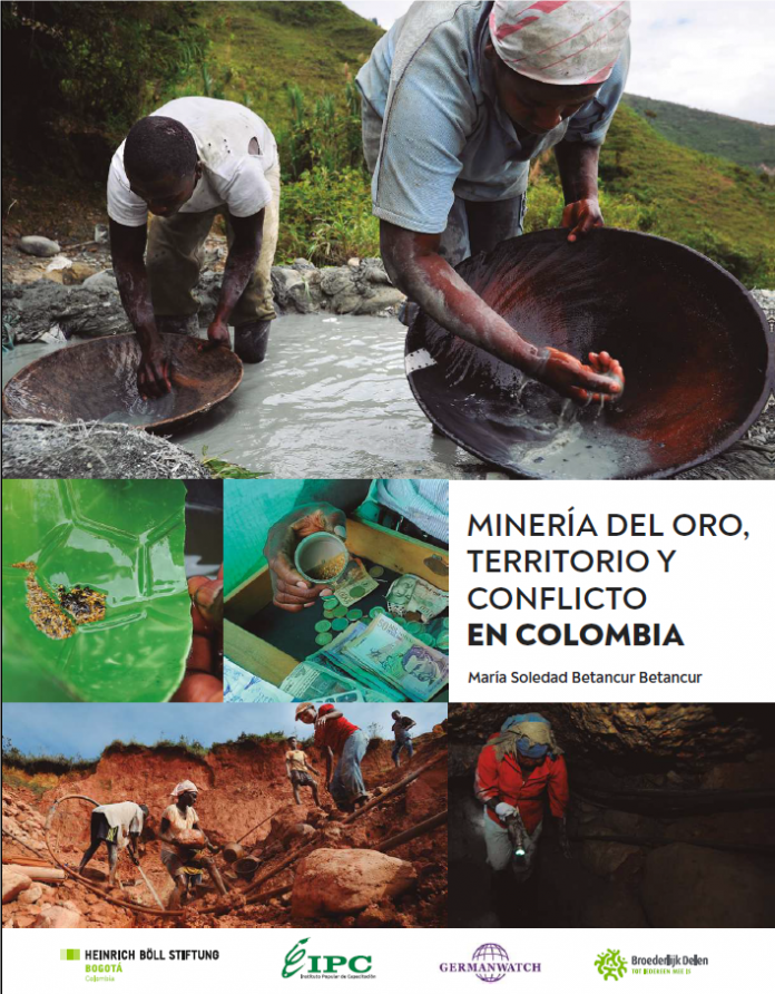 Gráfica alusiva a Minería del oro, territorio y conflicto en Colombia