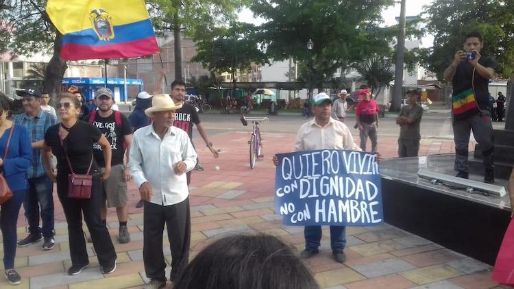 Gráfica alusiva a Alto a la represión al pueblo ecuatoriano